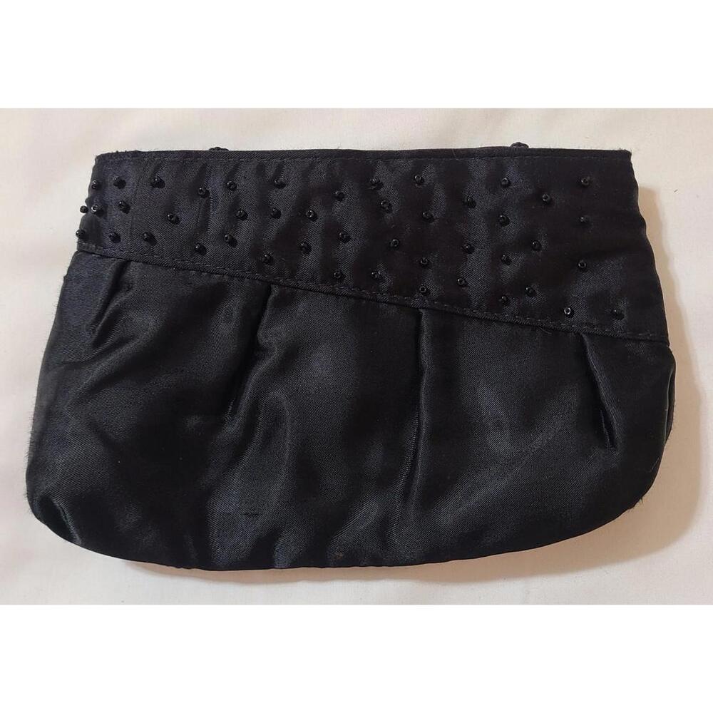 Vtg Black Sequined Handbag Evening Clutch Cocktail Organizer Pacific Connections